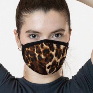 Los Angeles Apparel Face Mask animal print NEW
